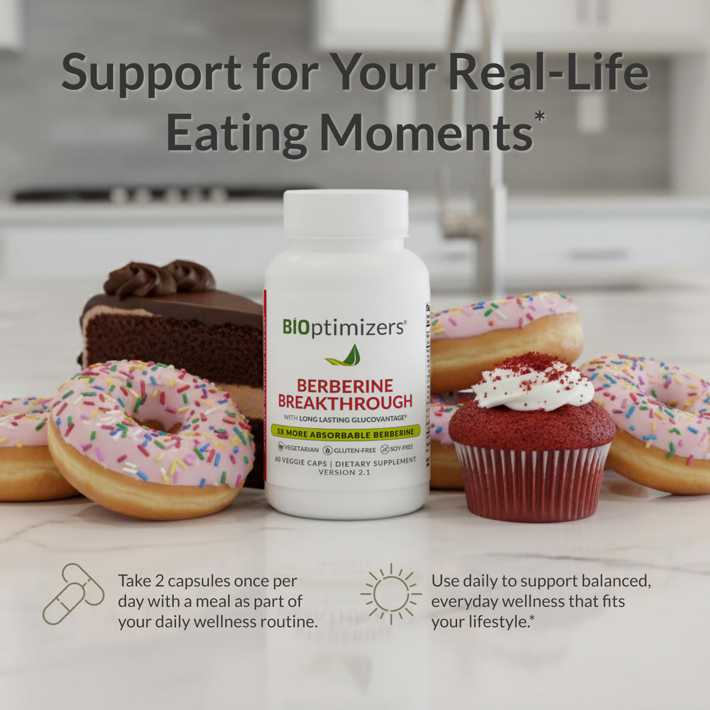 BIOptimizers Berberine Breakthrough label back detailing vegetarian and gluten-free features