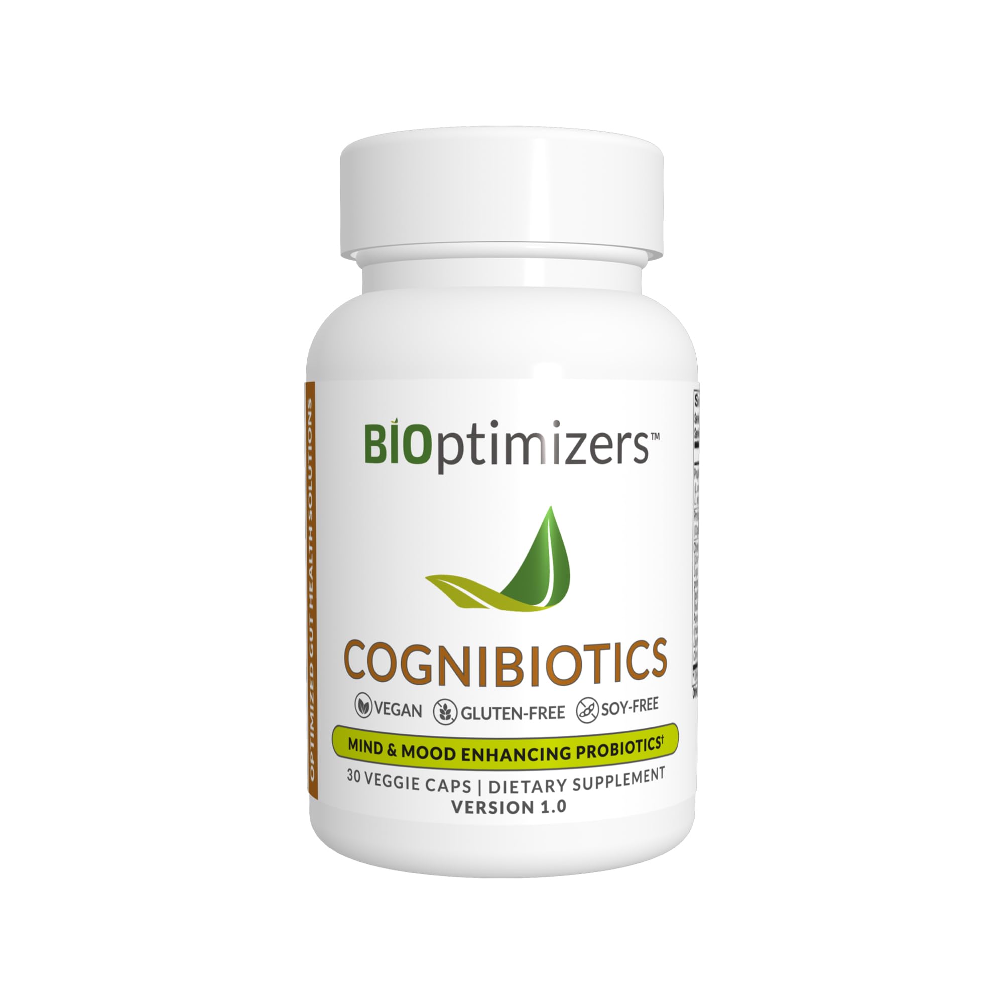 BiOptimizers Cognibiotics bottle pour showing easy daily use and focus support