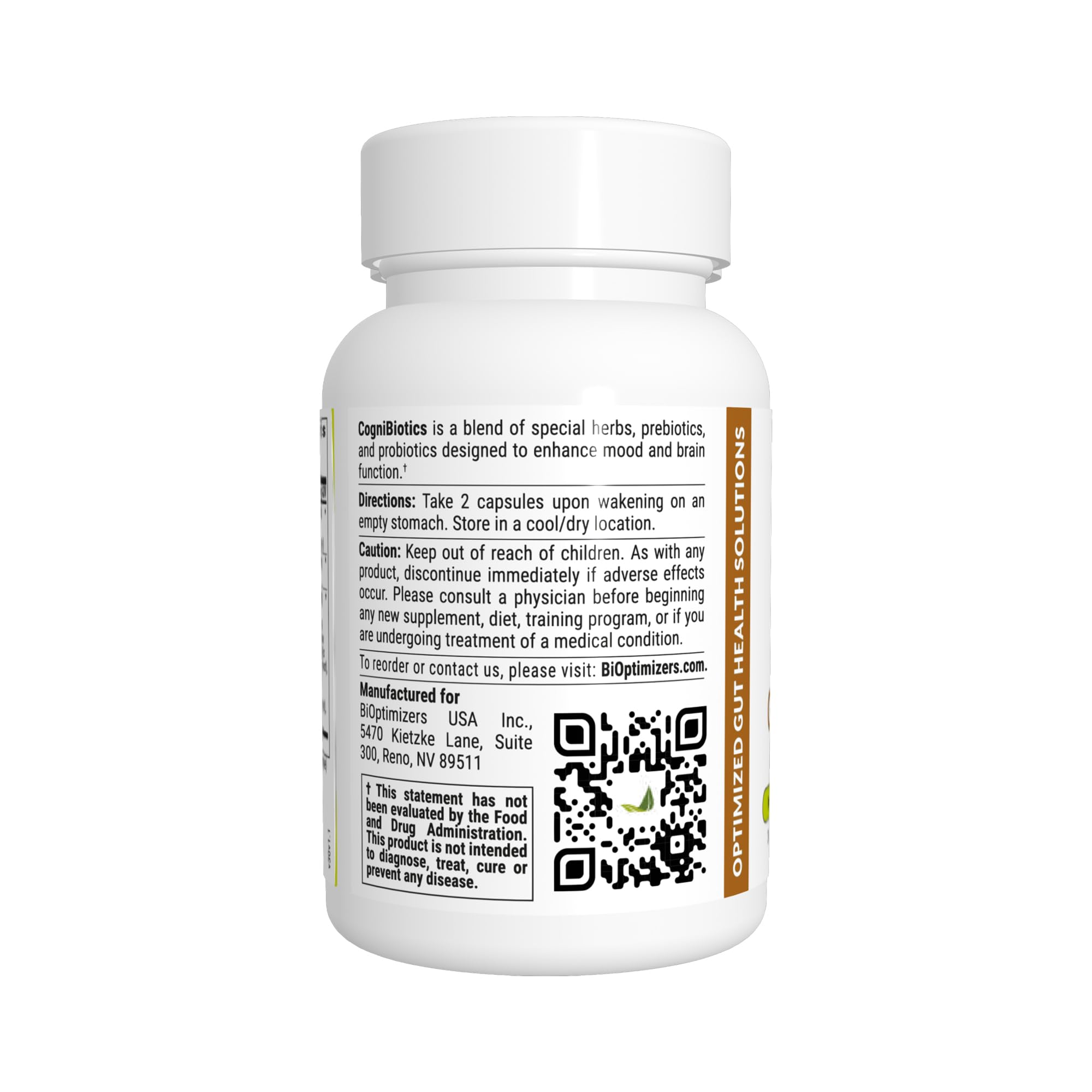 BiOptimizers Cognibiotics capsules arranged for daily routine and mental clarity