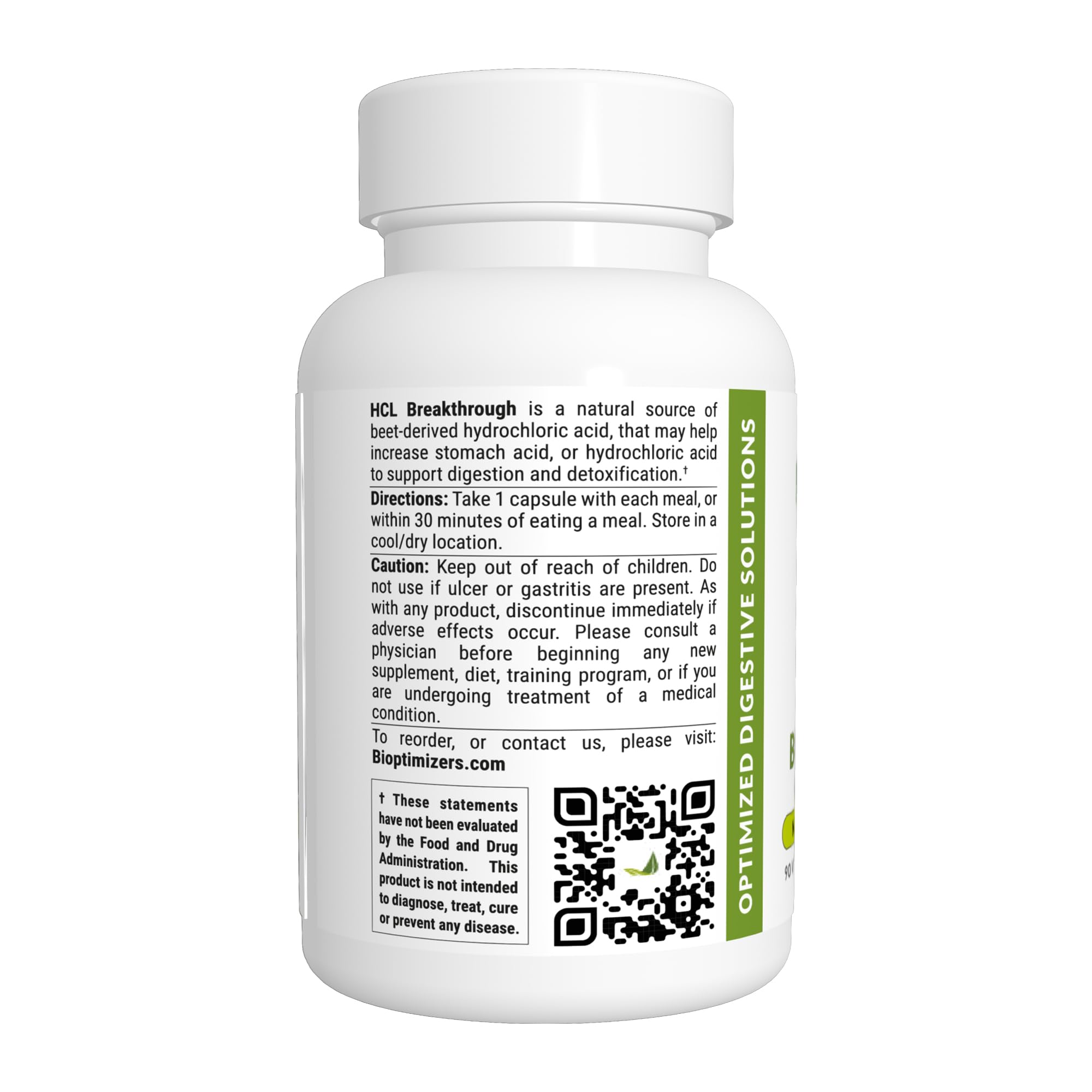 BIOptimizers HCL Breakthrough label details for ingredient clarity