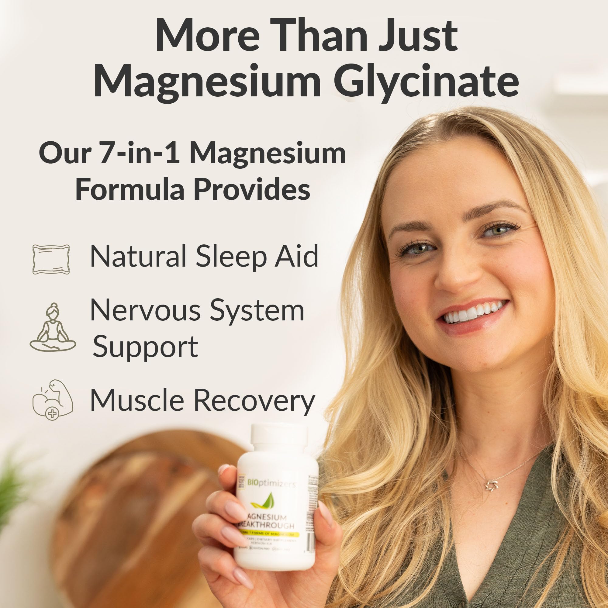 BIOptimizers Magnesium Breakthrough aiding cognitive function and mood balance in daily life.