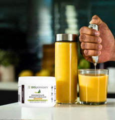 BIOptimizers Magnesium Breakthrough Drink label closeup with clean ingredients