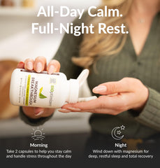 Calm bedroom scene with BIOptimizers Magnesium Breakthrough for restful sleep.