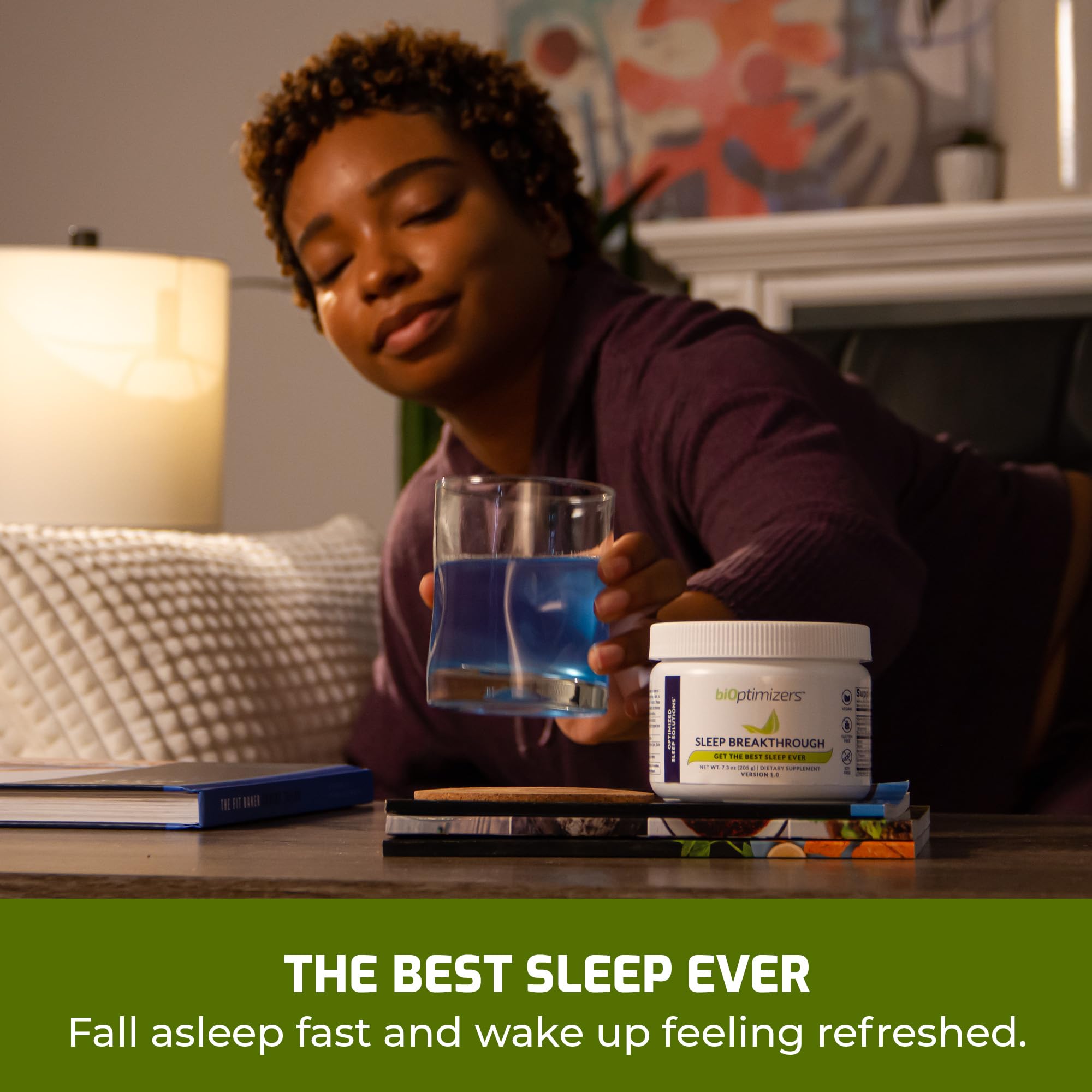 BIOptimizers Sleep Breakthrough 2.0 powder dissolves easily for a smooth bedtime ritual.