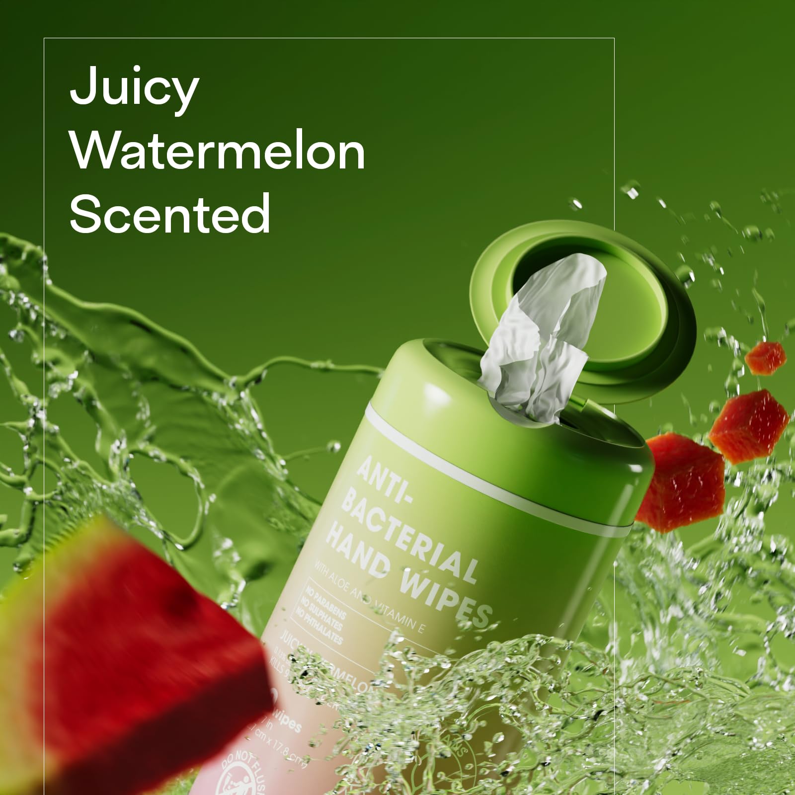 BIOPURE aloe and vitamin E-infused wipes soothe and moisturize hands.