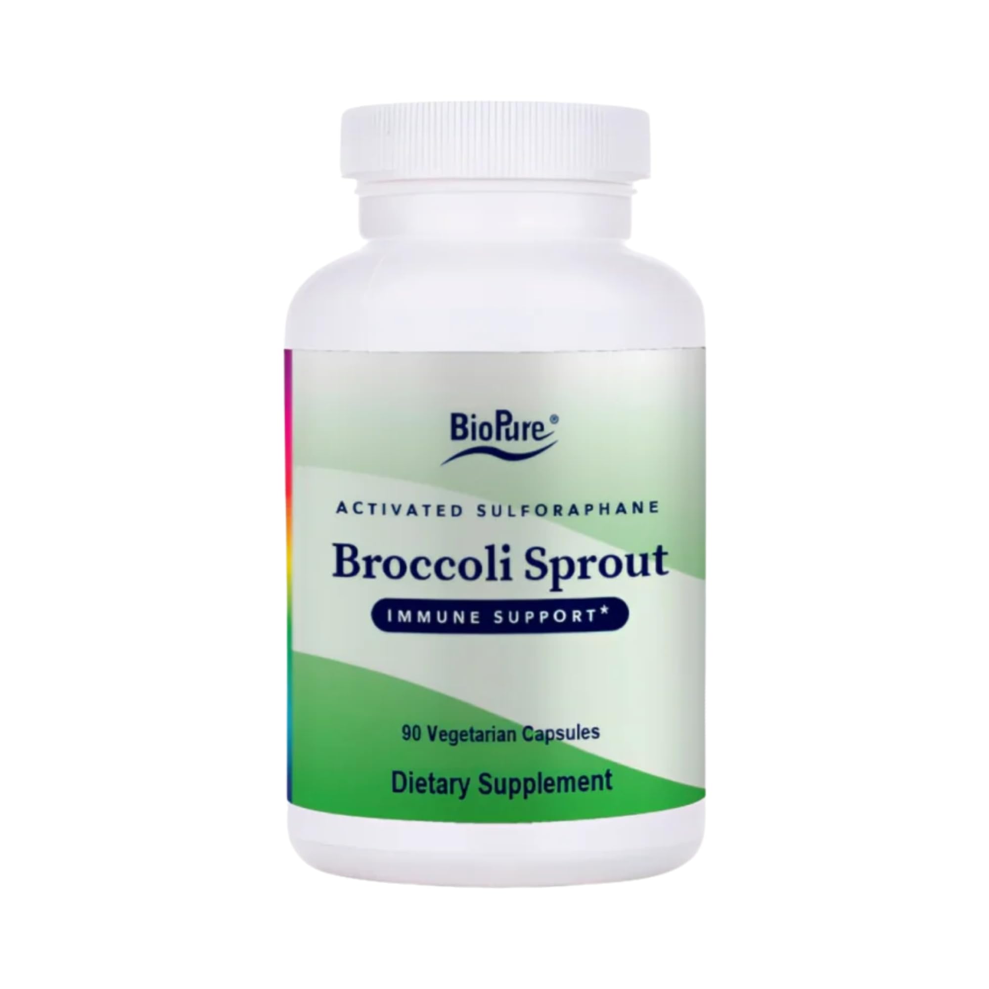 BioPure broccoli sprout supplement bottle showing its potential immune support use.