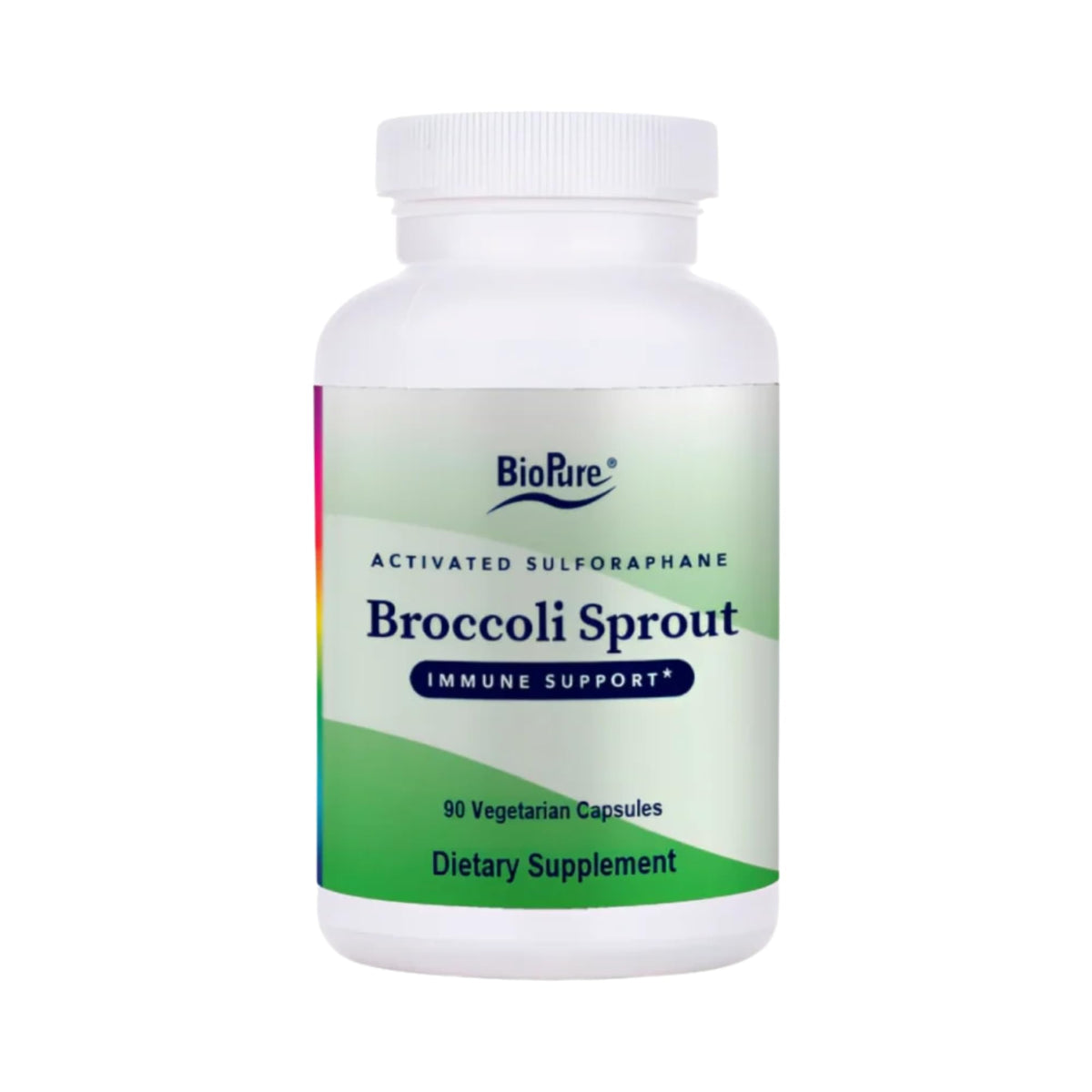 BioPure broccoli sprout supplement bottle showing its potential immune support use.