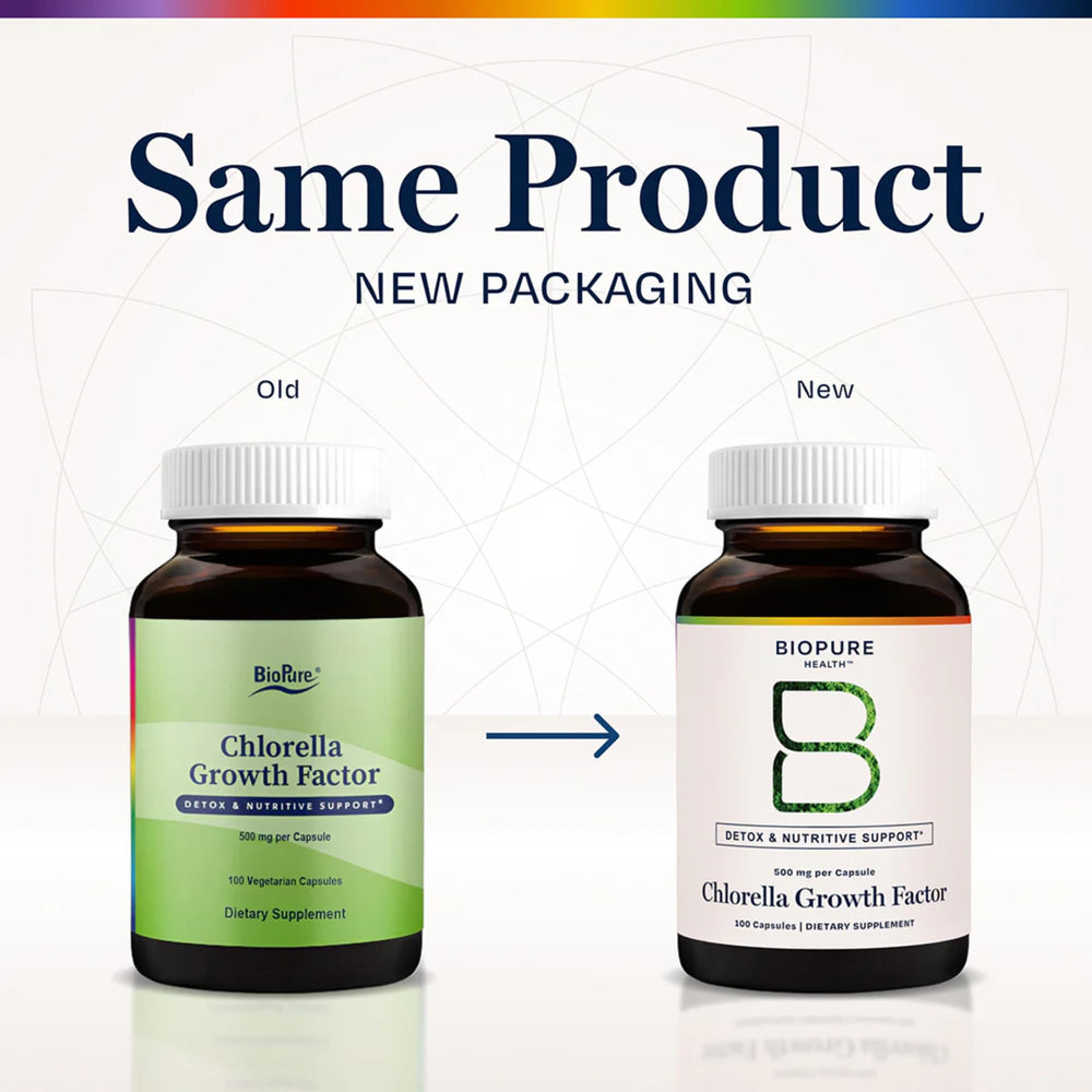 BioPure CGF ingredients label showing nutrients for daily wellness.