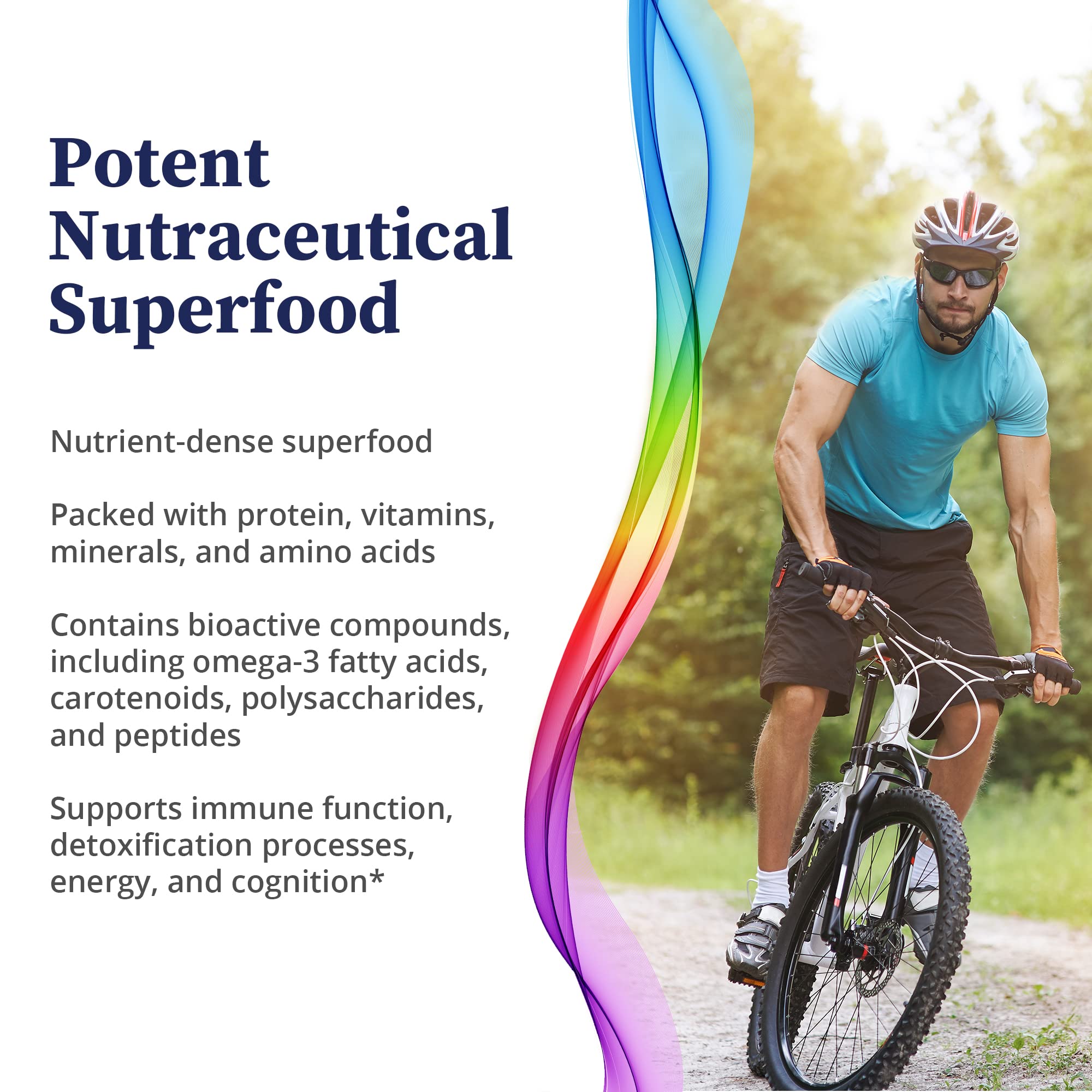 BioPure Chlorella vulgaris powder added to a smoothie boosts nutrients without overpowering flavor.