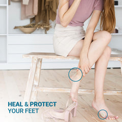BIOPURE hydrocolloid gel pads come in sizes for toes and heels.