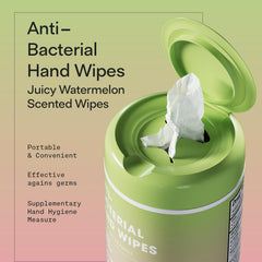 BIOPURE watermelon scent wipes refreshing fragrance for quick cleanups.