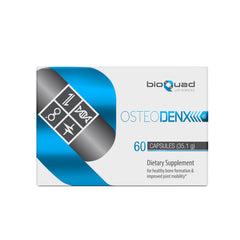 bioQuad OSTEODENX bottle label shows premium bone and joint support potential.
