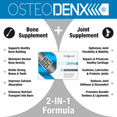 bioQuad OSTEODENX bottle on wood table for everyday wellness.