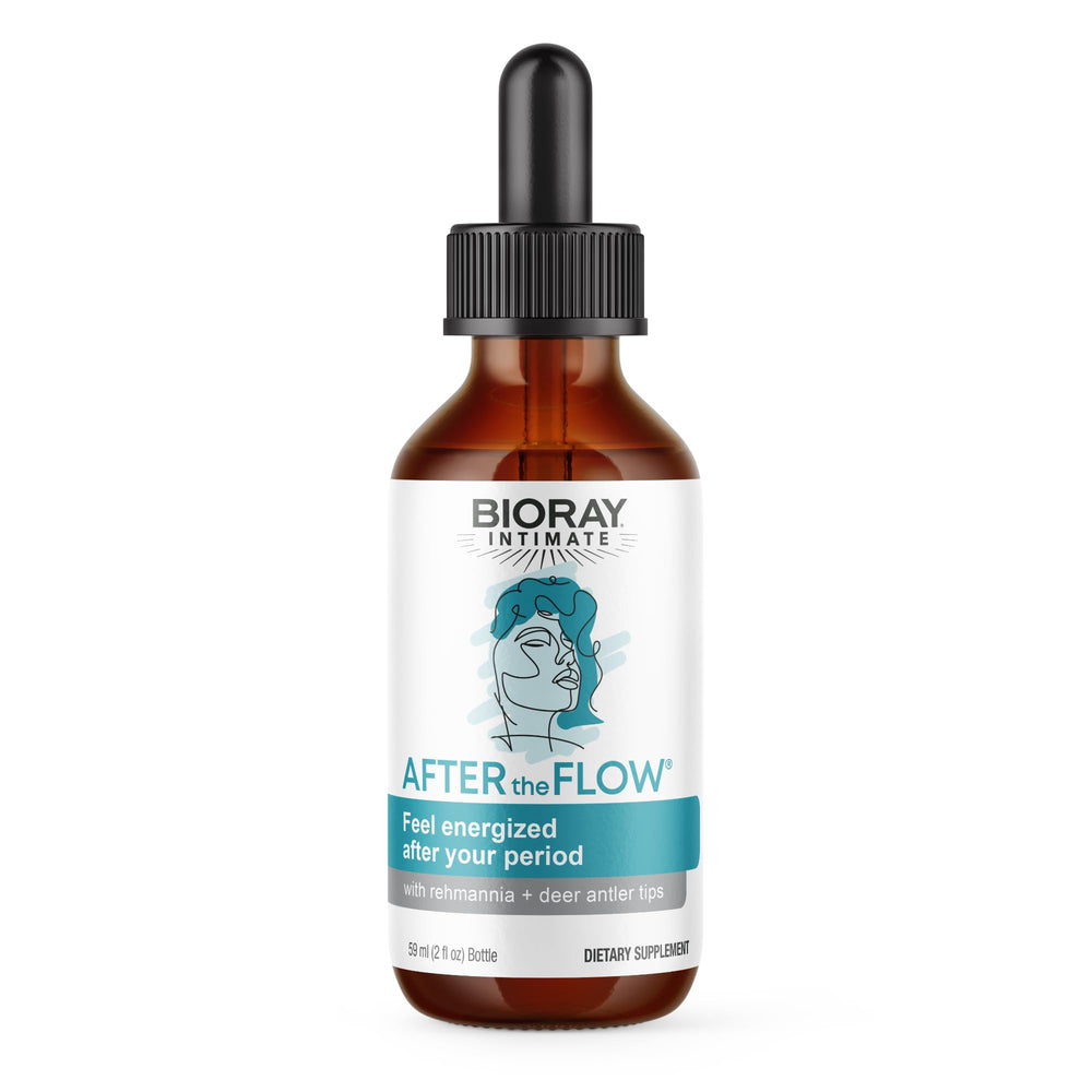 BIORAY After the Flow bottle with dropper for natural post-flow support.