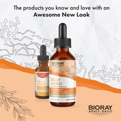 Pouring BIORAY Daily Belly Mend for convenient daily gut care.