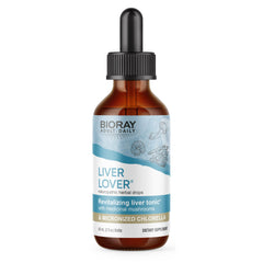 BIORAY Daily Liver Lover bottle on a table supporting liver and adrenal balance.