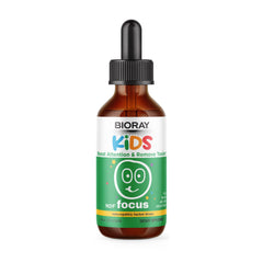 BIORAY Kids NDF Focus Citrus bottle shot promoting clarity and steady energy on the go