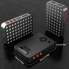 Bioredrlt red-blue light panel aids soreness relief and faster recovery.