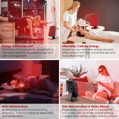 Bioredrlt red-blue light panel may improve sleep support and relaxation.