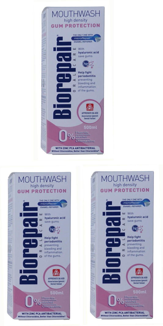 Biorepair Gum Protection bottle front view for gum care and hydration.