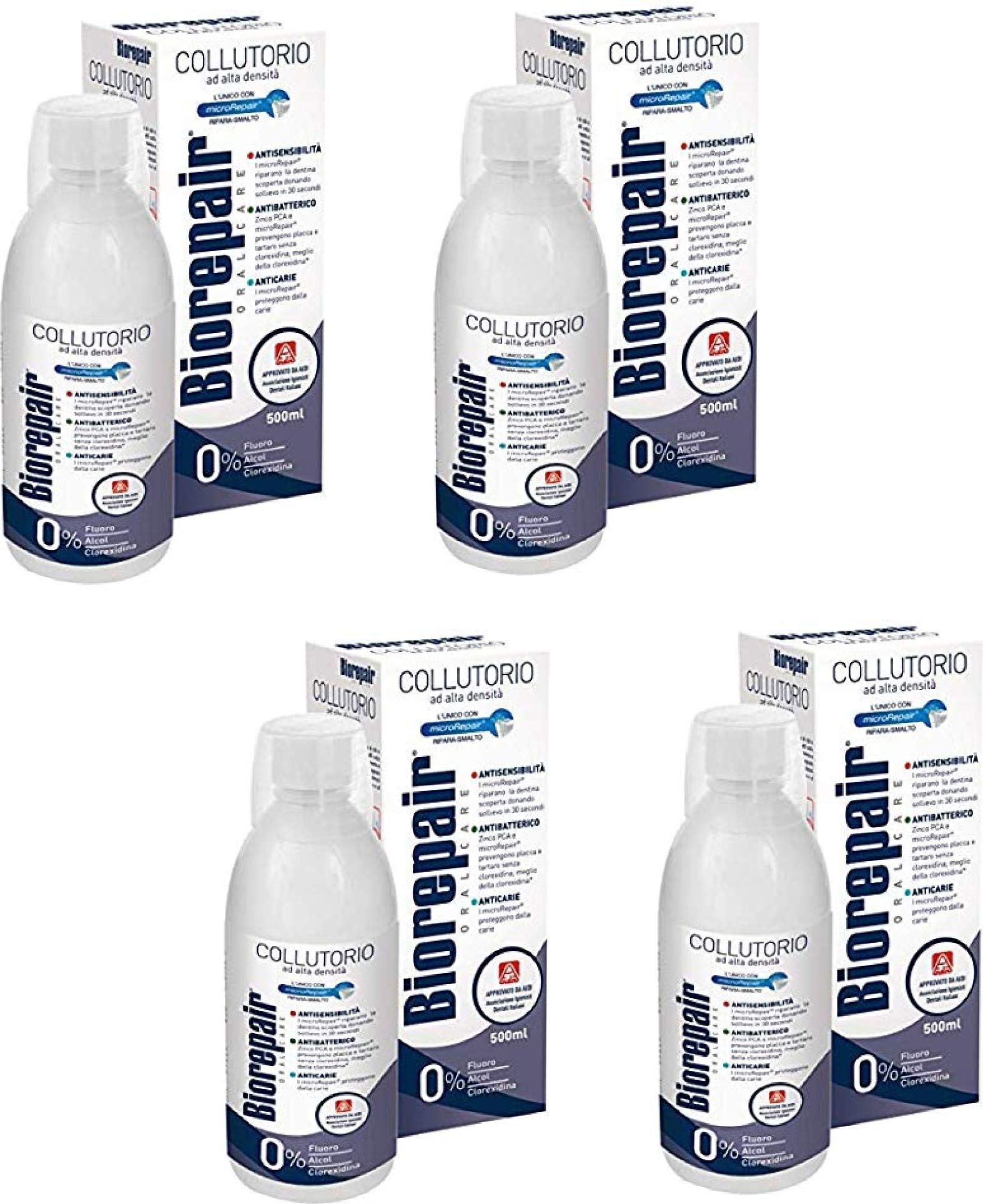 Biorepair Mouthwash bottle 500ml showing refreshing daily care