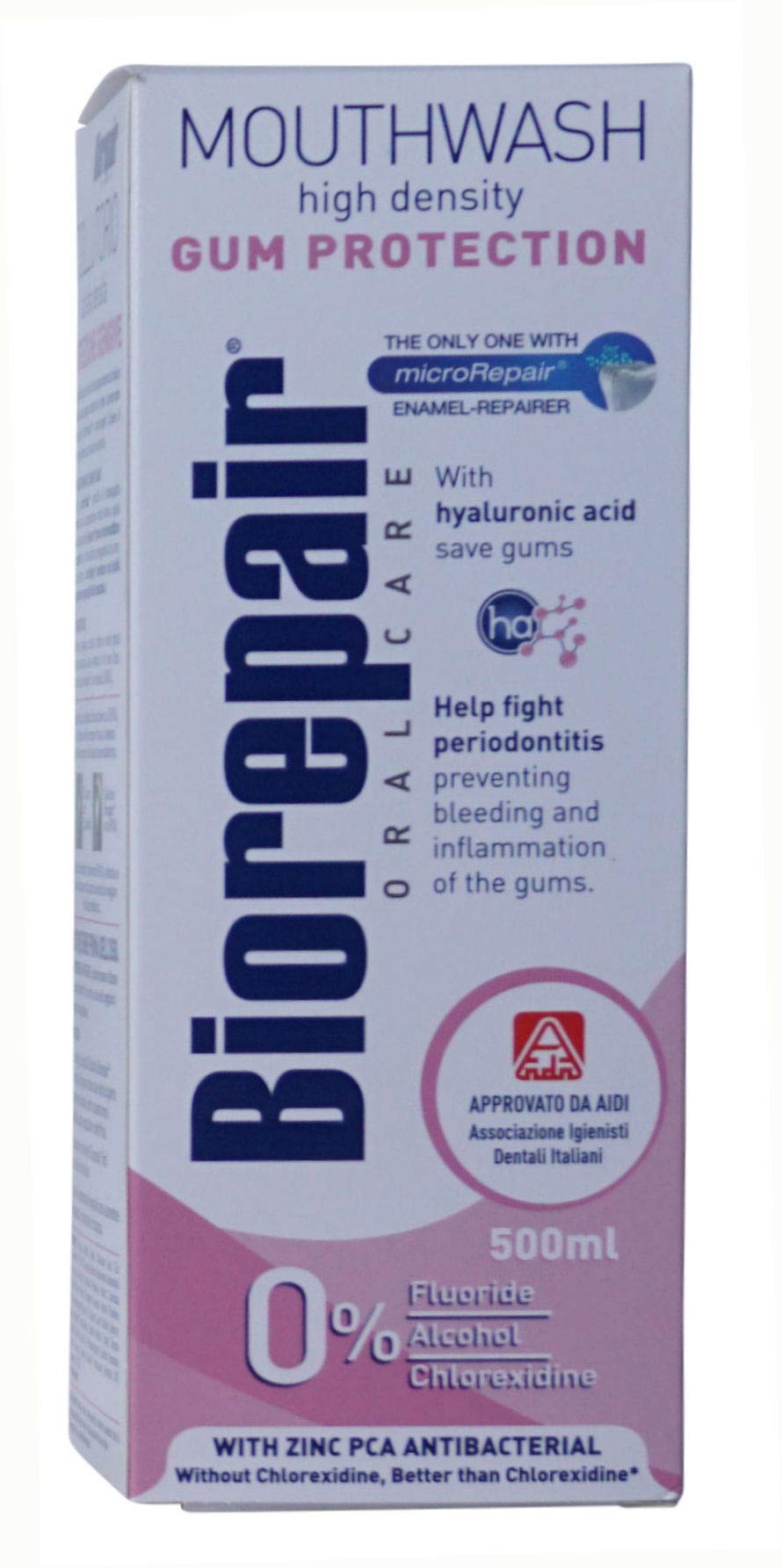 Biorepair mouthwash pack of 3 showing value and easy storage for daily oral hygiene.