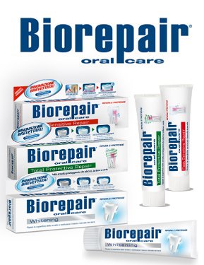 Biorepair packaging close-up showing quality