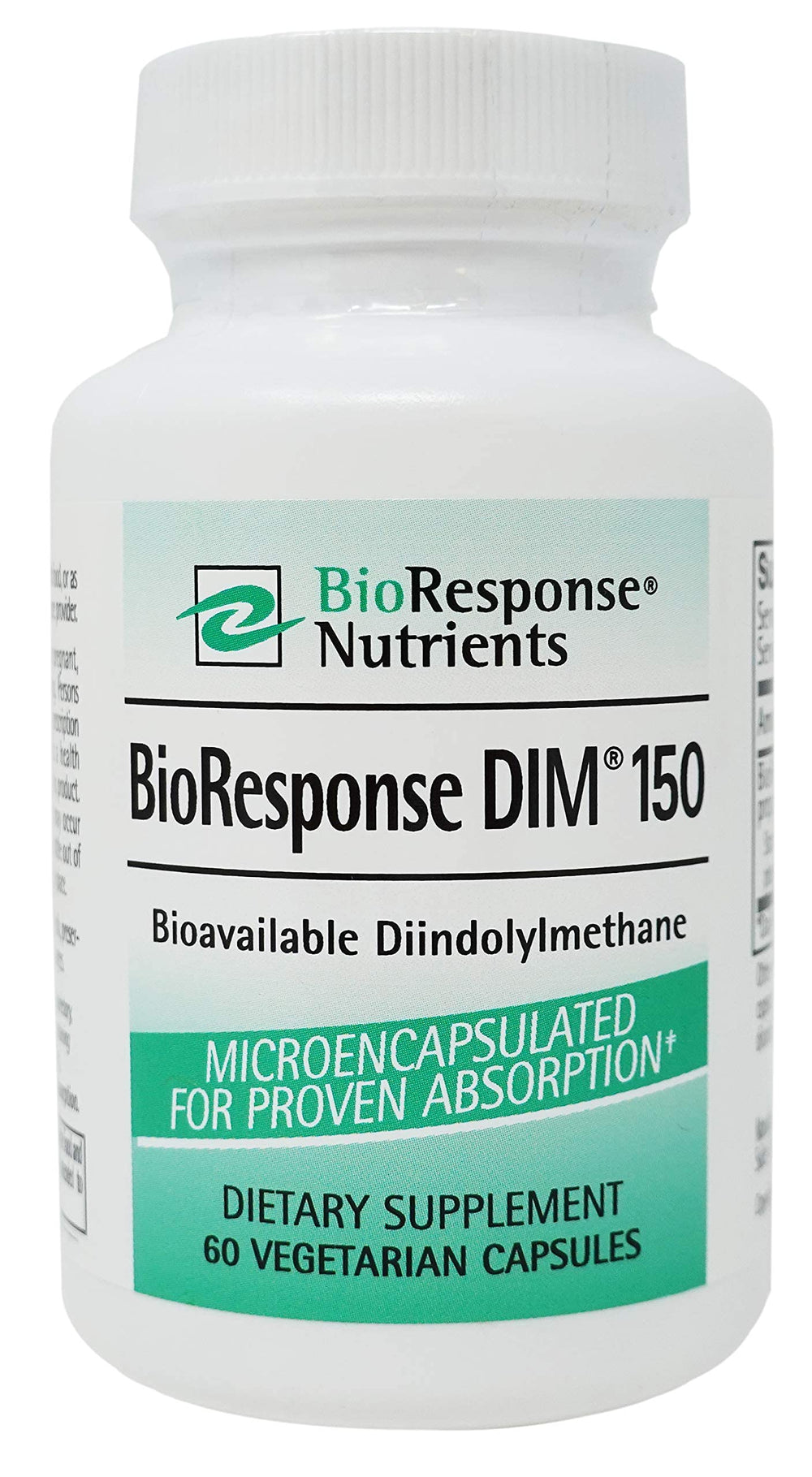 BioResponse DIM capsules close-up highlighting absorption-enhanced formula for estrogen metabolism support