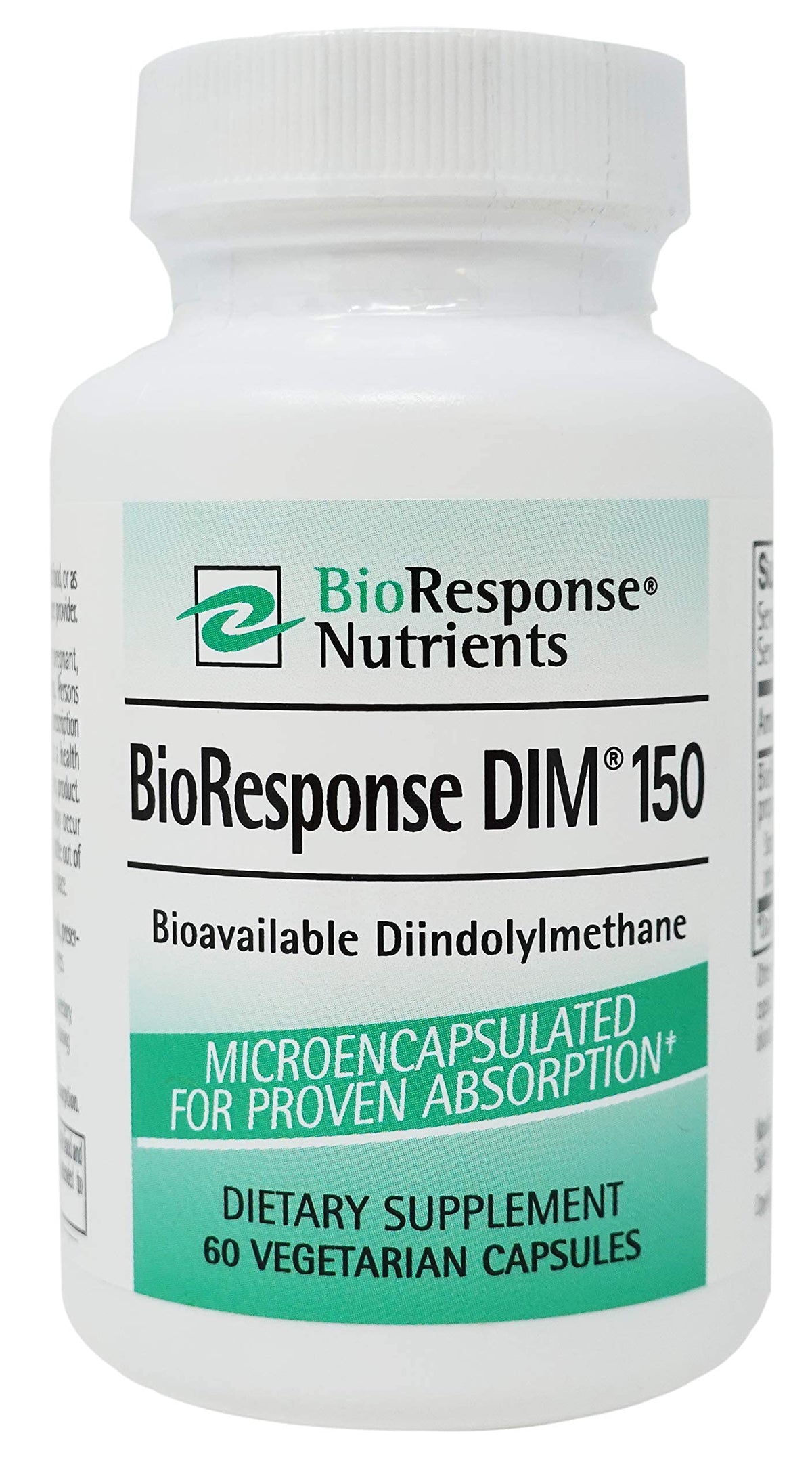 BioResponse DIM capsules close-up highlighting absorption-enhanced formula for estrogen metabolism support