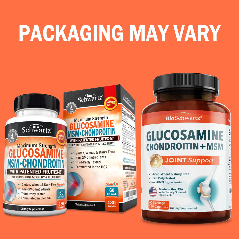 BioSchwartz joint support capsules closeup emphasizes easy-to-take capsules for daily joint care
