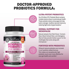BioSchwartz menopause capsules shown in blister-pack within box
