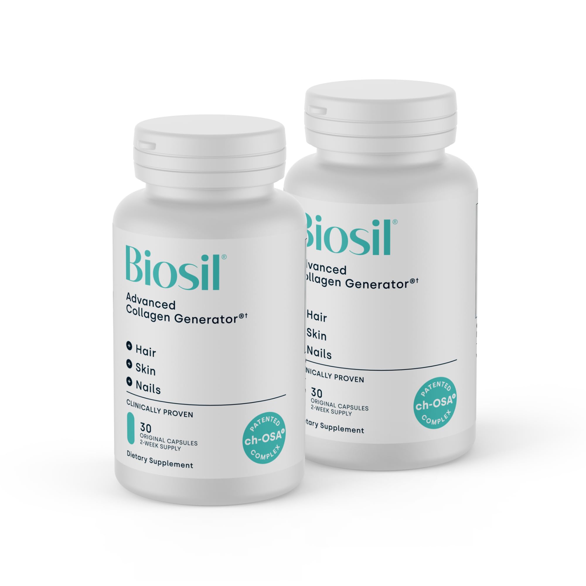 Biosil Collagen Booster capsules for daily skin support
