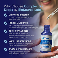Amino acids blend in BioSource Labs Complex Diet Drops with herbal extracts