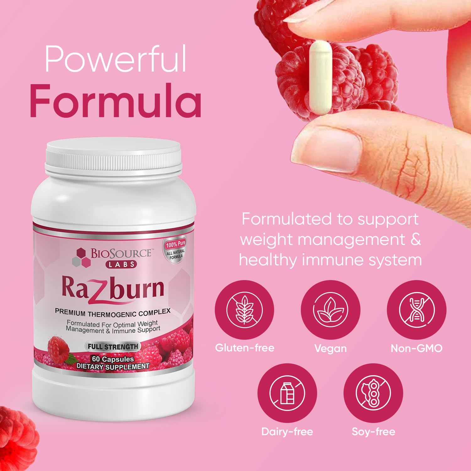 Razburn bottle cap detail showcasing secure packaging and premium quality for ongoing daily use.