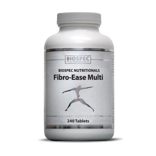 BIOSPEC NUTRITIONALS Fibro-Ease Multi bottle, energy-supporting multivitamin