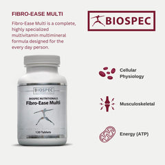 Fibro-Ease Multi label highlighting bioavailable vitamins and minerals