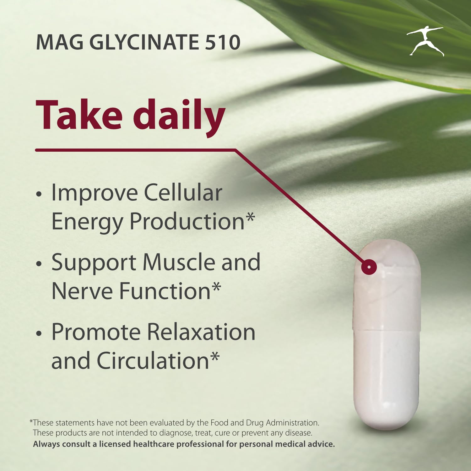 BIOSPEC Nutritionals Mag Glycinate 510 capsules ready to take for muscle support.