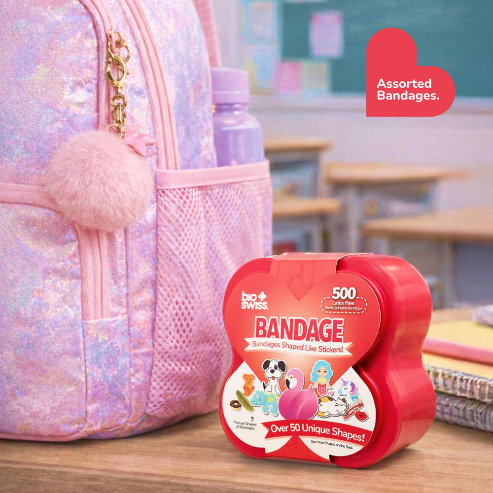 BioSwiss sports-themed bandages support quick, comfortable coverage for busy days