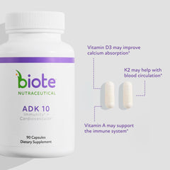 Biote ADK 10 capsules closeup for bone health insights