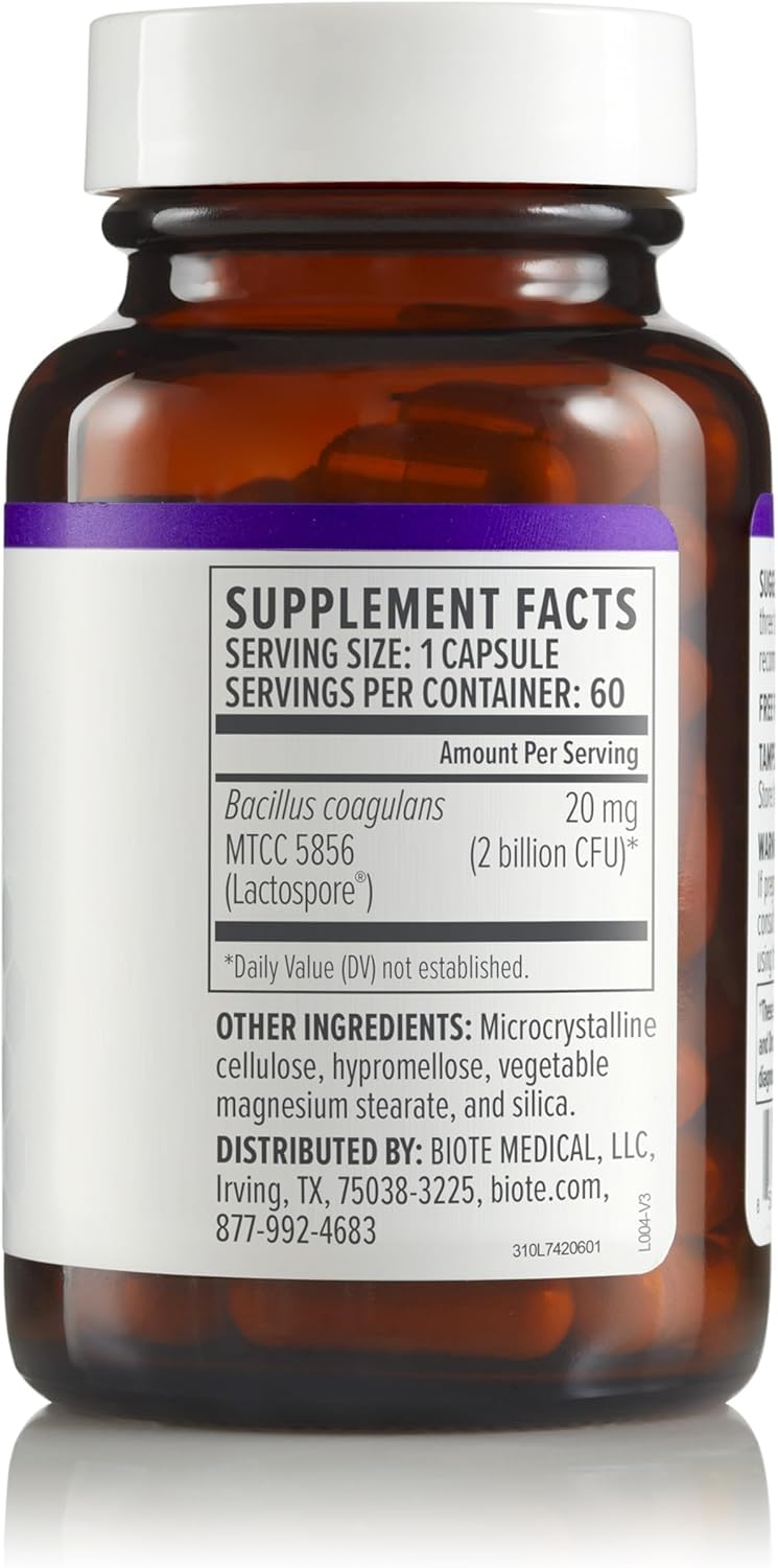 Biote Bacillus Coagulans digestion scene highlighting gut health support