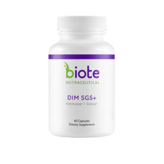 Biote DIM SGS+ bottle for hormone metabolism support.