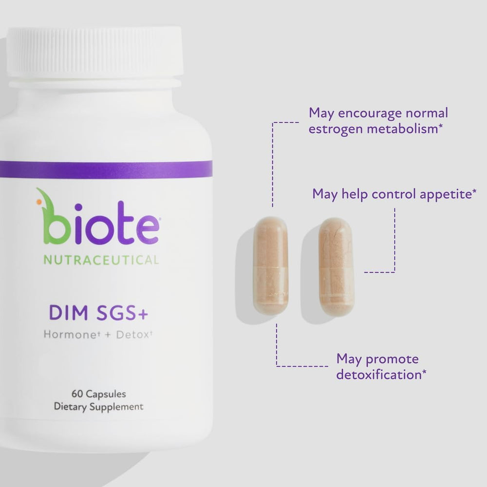 Biote DIM SGS+ label highlighting the patented bioavailable complex.