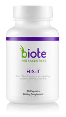 Biote HIS-T bottle front view highlighting healthy balance support
