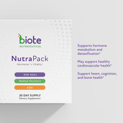 Biote NutraPack packets arranged for a tidy daily ritual.