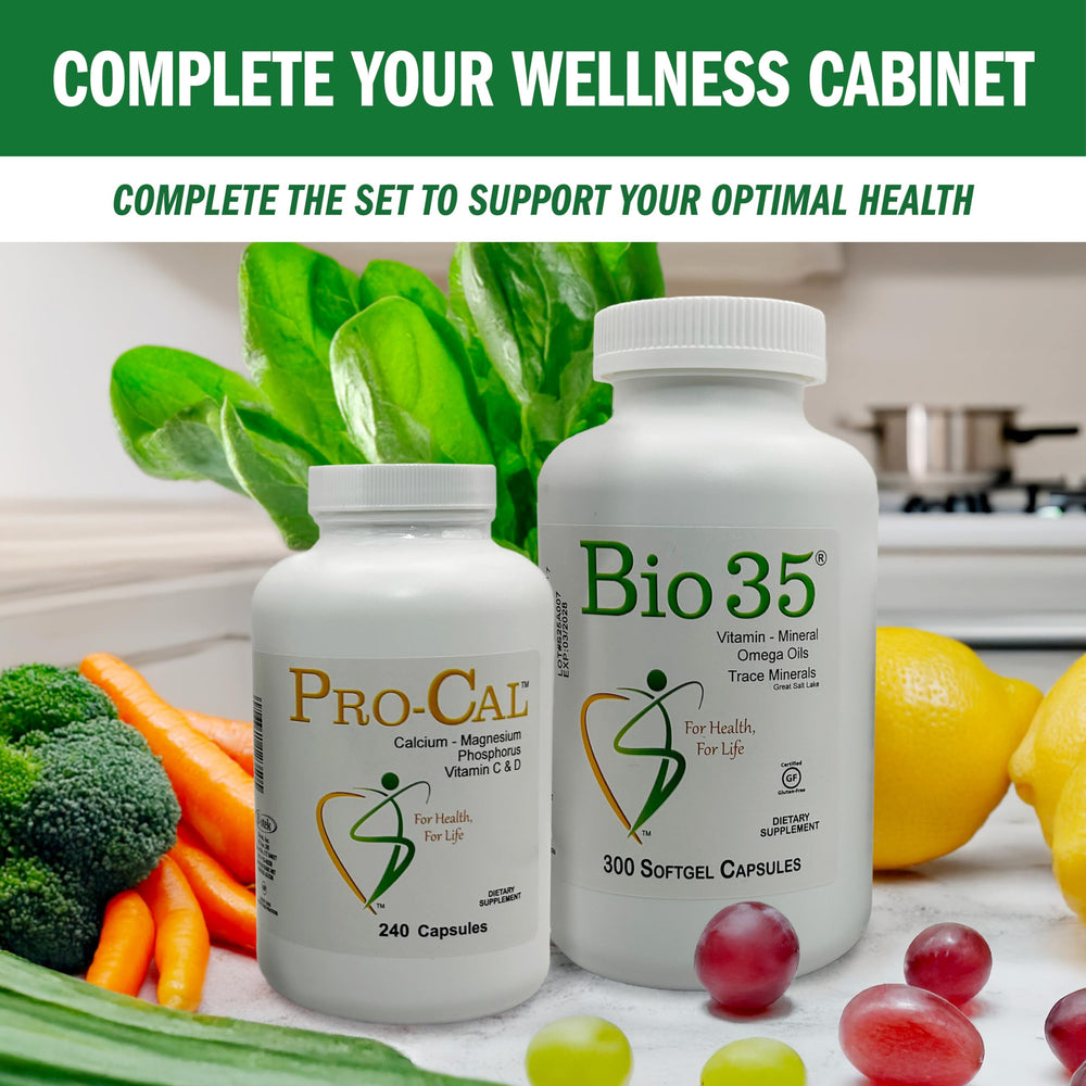 Morning and evening routine with Bio-35 capsules for consistent use.