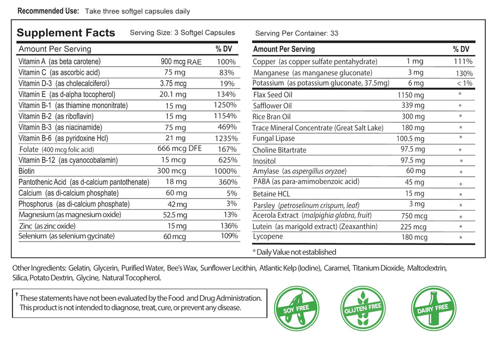 Biotek Bio-35 adults taking vitamins together in a family setting.