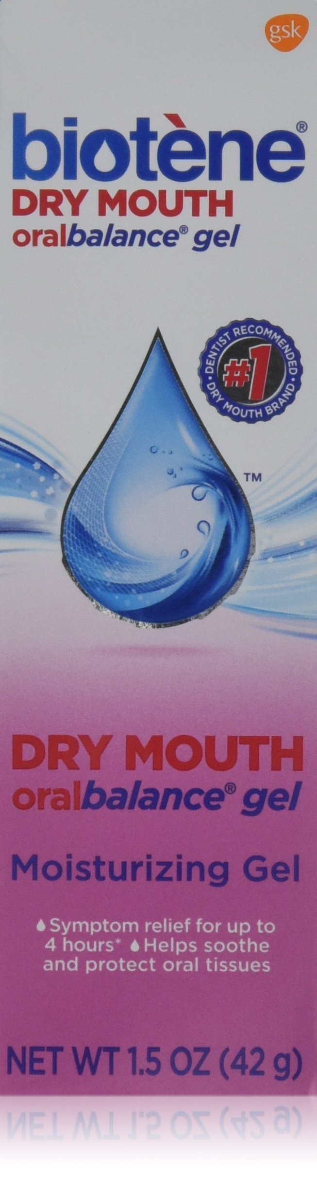 Biotène OralBalance dry mouth gel provides lasting moisture and comfort, even with dentures.