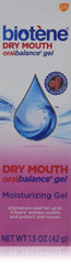 Biotène OralBalance dry mouth gel provides lasting moisture and comfort, even with dentures.
