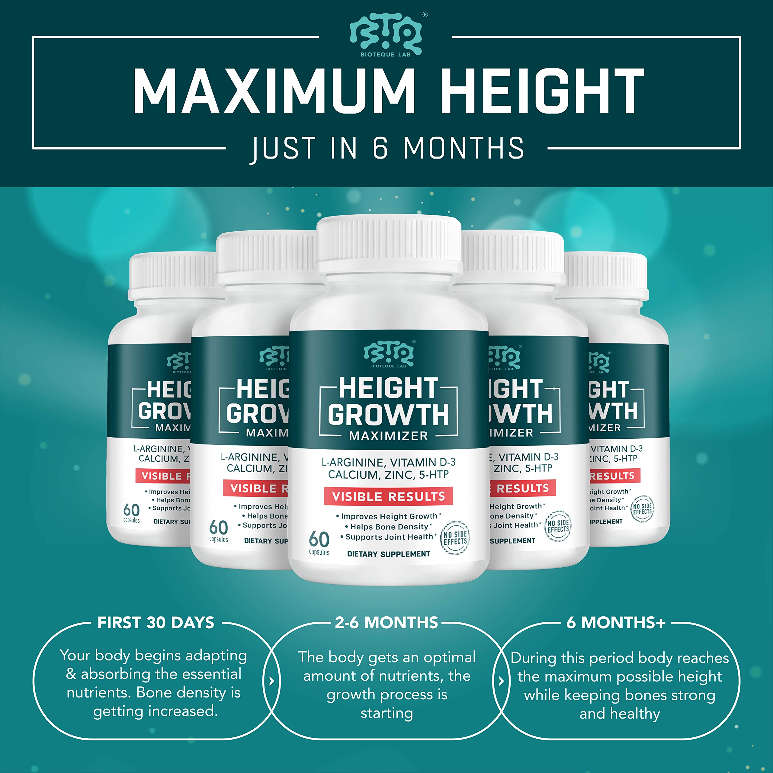 Biotequelab gluten-free GMO-free packaging emphasizes clean supplementation.