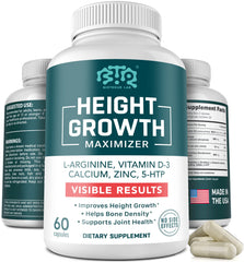 Biotequelab Height Growth bottle showing the bone-support formula.